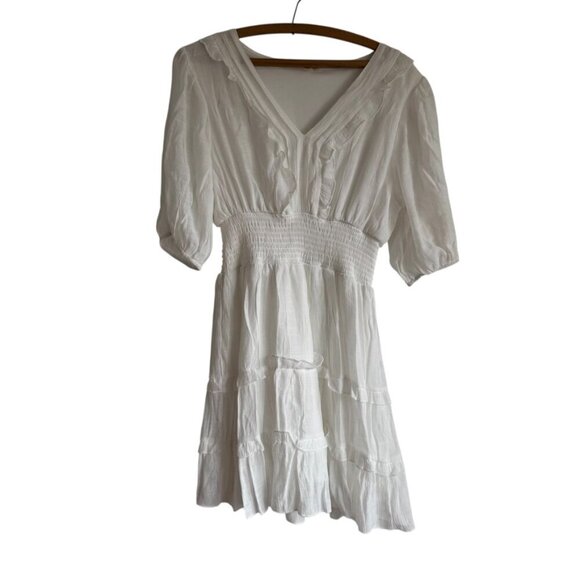 Kings Road Midi Dress Size Petite XL Tiered Farm Cottage Prairie Boho Flowy - Picture 1 of 11